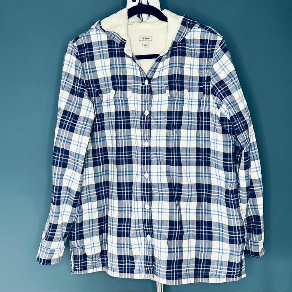 Women’s LL Bean Scotch Plaid Shirt, Sherpa-Lined
